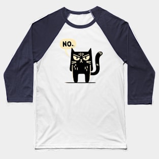 Sassy Black Cat Declares Independence T-Shirt Baseball T-Shirt